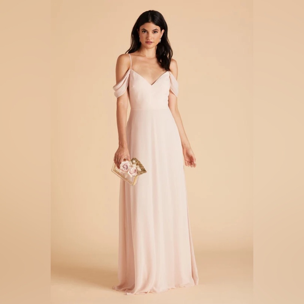 Birdy Grey Devin Convertible Bridesmaid Dress In Chiffon Pale Blush
